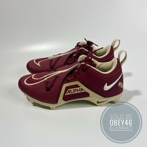 Nike Alpha Menace Pro 3 Florida State Football Cleats FSU FJ6126-600 Men 15 Wide